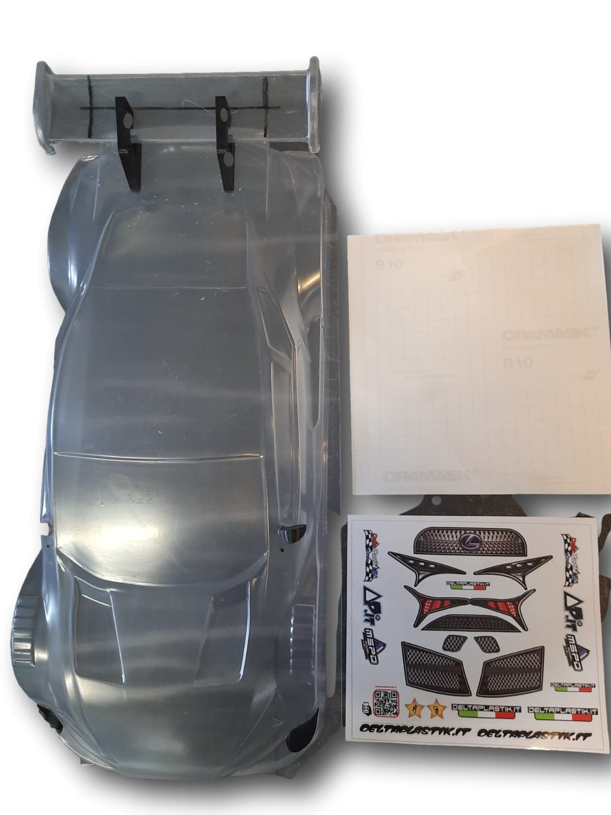 Agendepoint.it - Carrozzeria Dtm In Lexan Trasparente 1/10 Completa Non Verniciata Passo 190 Con Adesivi E Supporti Alettone