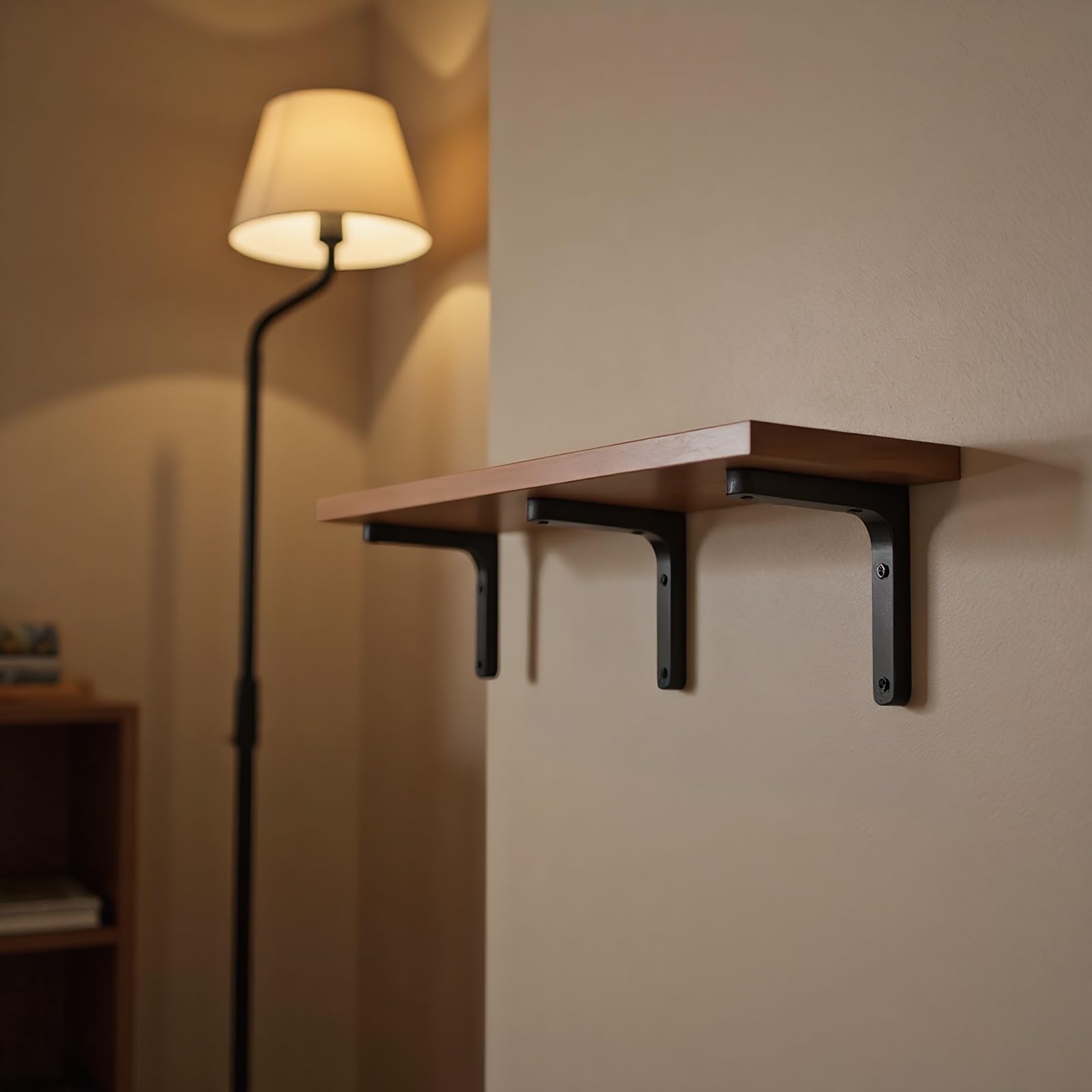 Étagère murale bois robuste 120x30 cm étagère d'angle suspendue livres et plantes