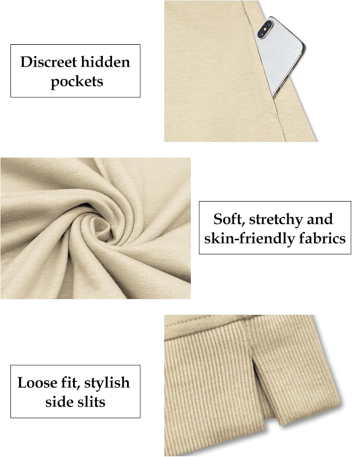 VISLILY Womens Plus Size Sweatshirts Cute Tops Dressy Long Sleeve Oversized Tees Going Out Crew Neck Pullover 4Xl Apricot - Image 4