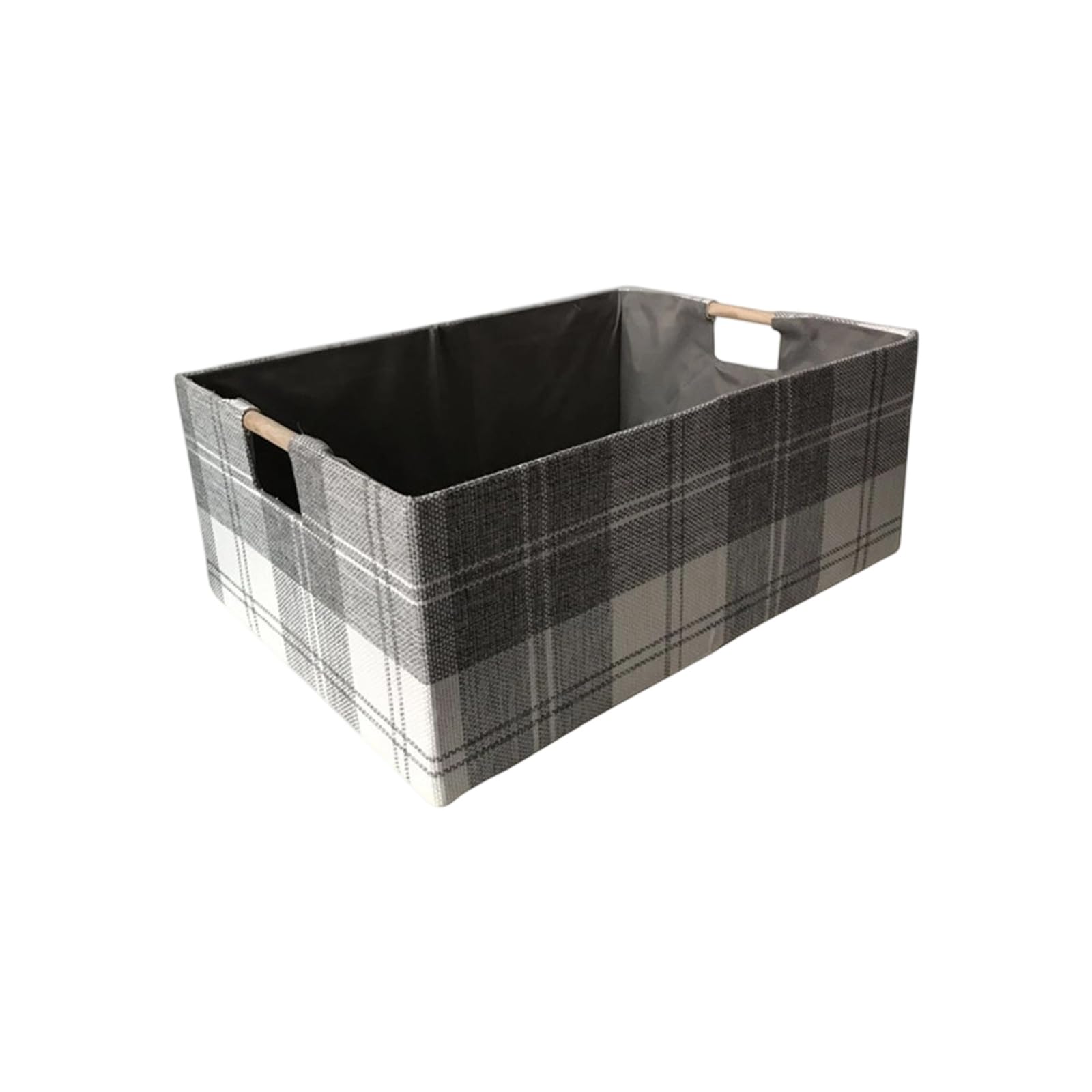 Buxuaaaa White Multipurpose Cloth Storage Basket For Home Organization With Sturdy Wooden Handles And User Friendly Design Foldable Fabric Storage Box