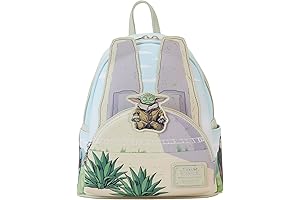 The Loungefly Exclusive: The Mandalorian Grogu StoneGlow in the Dark Mini Backpack