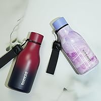 Vista 86 de BJPKPK Botellas de agua aisladas, botella de agua de metal de acero inoxidable de 18 onzas con correa, termo a prueba de fugas sin BPA, tazas
