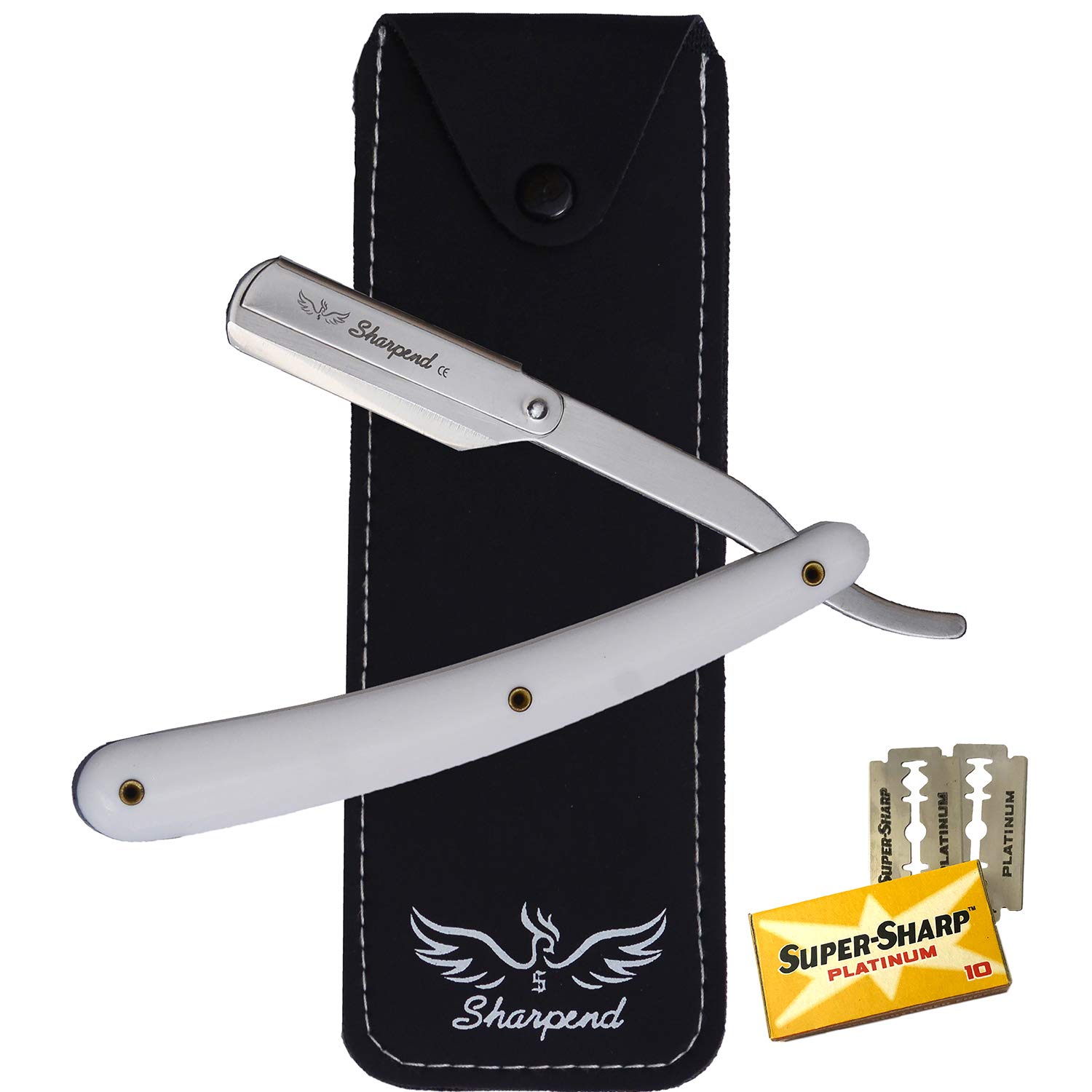Sharpend Professional straight razor for men Handmade stainless Steel straight Razor kit Barber Razor Men Straight Razor Blade shavette straight edge razor