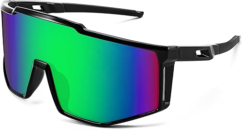 Miniatura 4 de FEISEDY Gafas de sol deportivas de ciclismo con visera de los años 80 para hombres y mujeres, gafas de sol de béisbol con espejo B0061