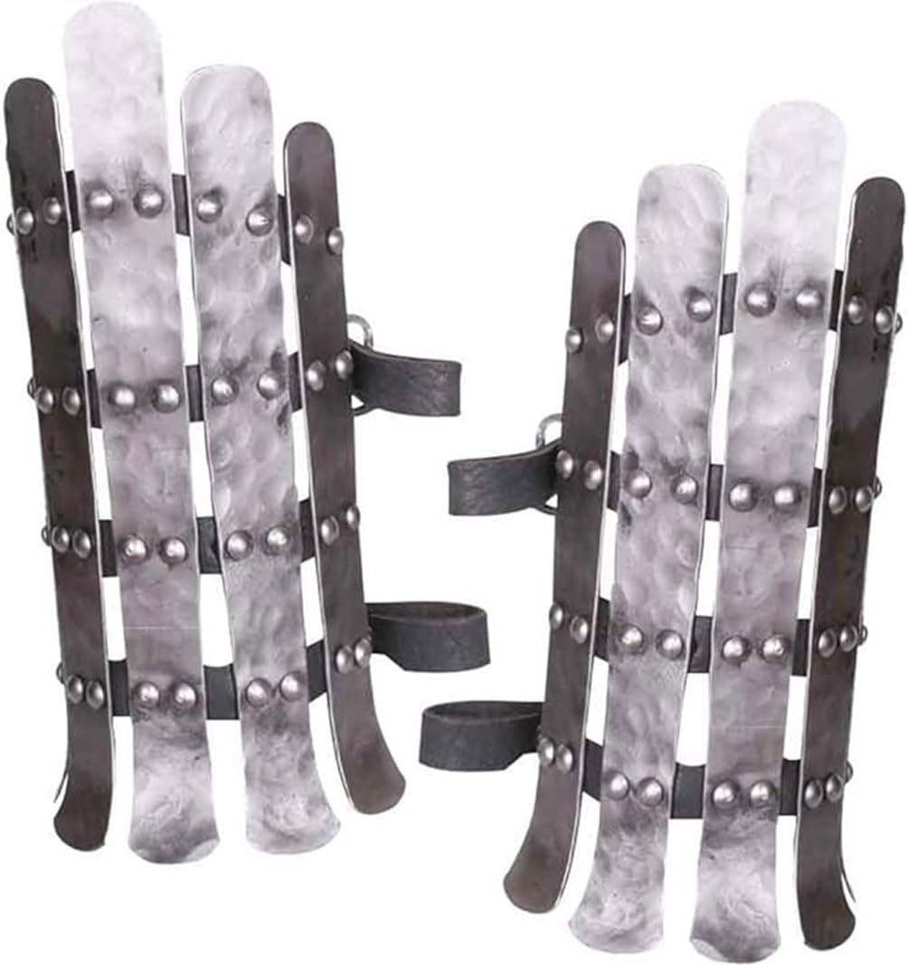 Ragnar Bracers - Braccio medievale, armatura vichinga, rievocazione storica, argento