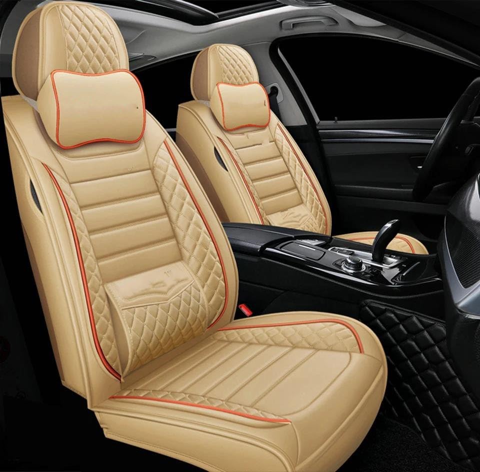 Sitzbezüge Set Für Volvo XC90 S60 S80 V40 V50 V70 | 9-teilig PU-Leder Sitzschoner