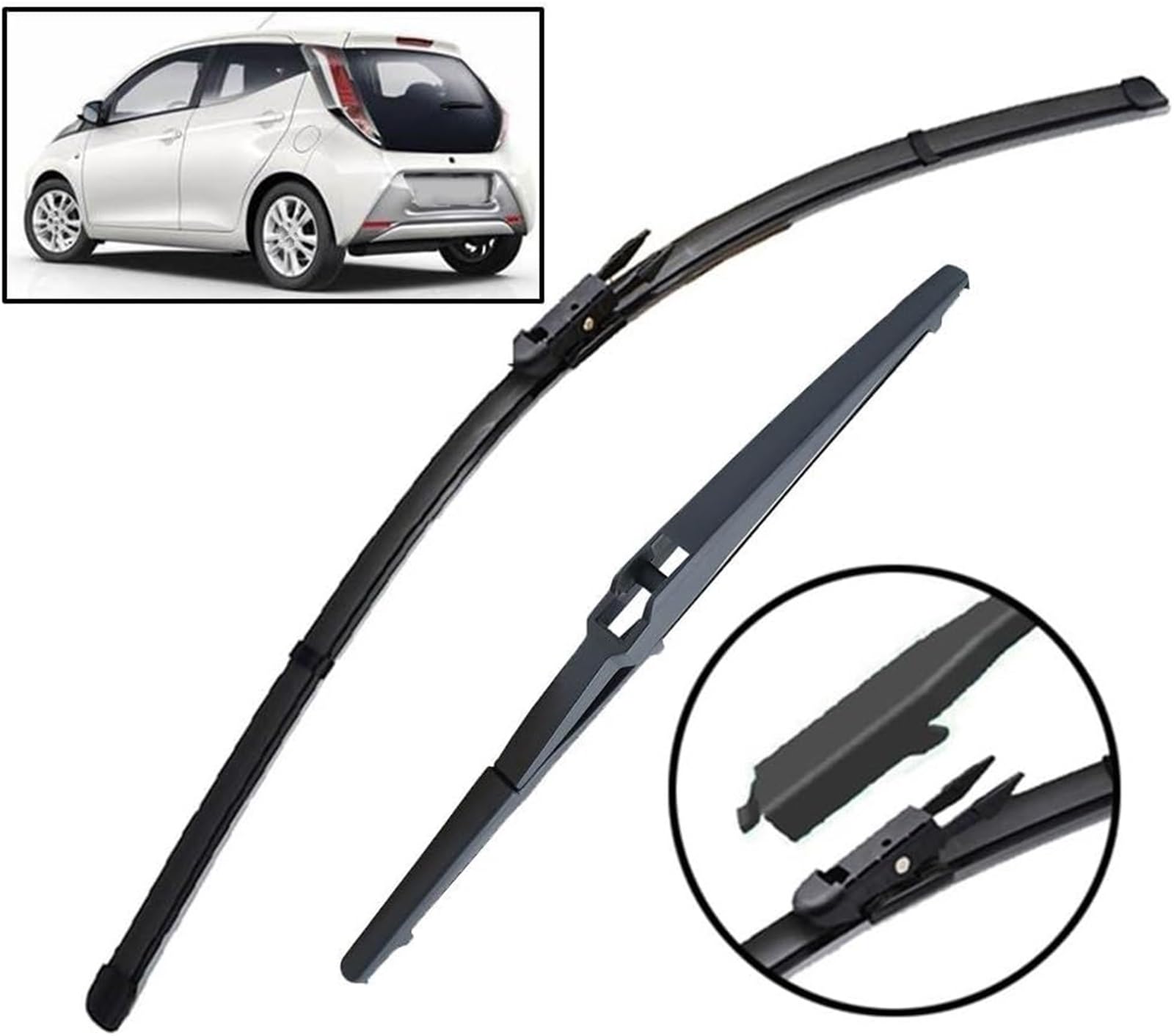 Limpiaparabrisas de coche Escobillas limpiaparabrisas para Peugeot 108 2014-2020 Escobillas limpiaparabrisas delanteras y traseras