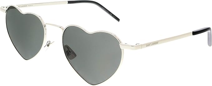 Amazon.com: Saint Laurent SL 301 Loulou Shiny Silver/Grey Solid One Size :  Clothing, Shoes \u0026 Jewelry