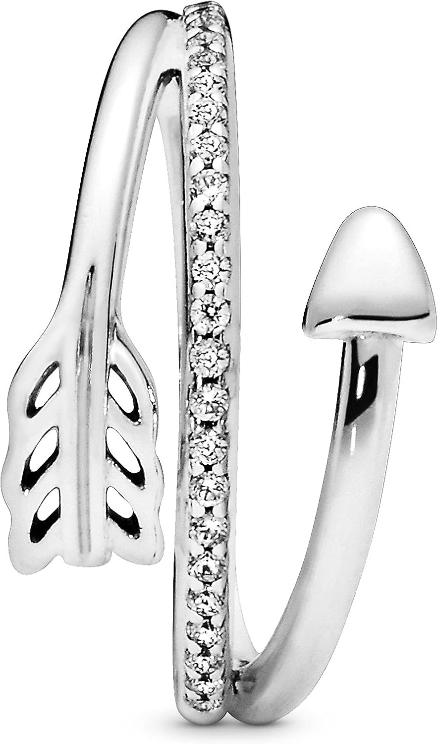 Miniatura 3 de PANDORA Joyería - Anillo de circonita cúbica con flecha envolvente regalo para ella plata de ley Metal Zirconia cúbica