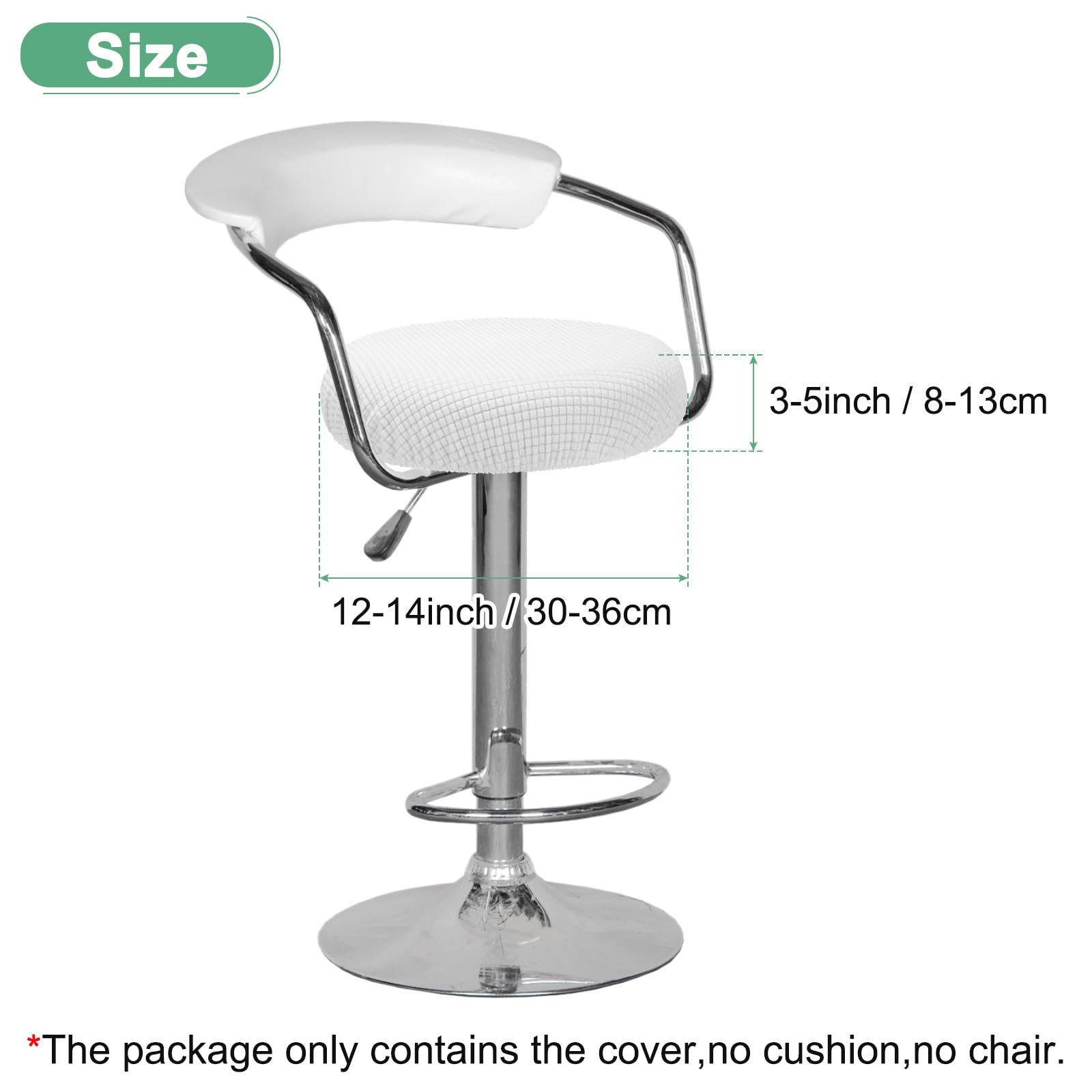 M METERXITY 1-Pack Bar Stool Covers Round - Image 3
