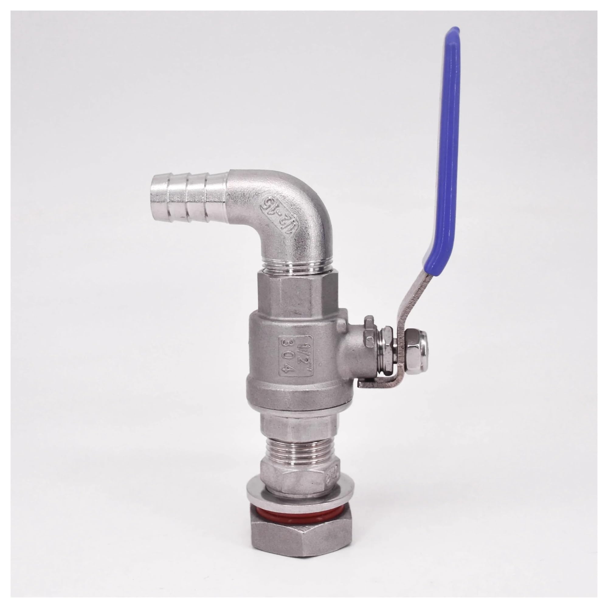 BIANMTSW 15mm Hose 1-1/2" BSP 304 Stainless Bulkhead Elbow 90 Degree Ball Valve Tap Faucet Switch