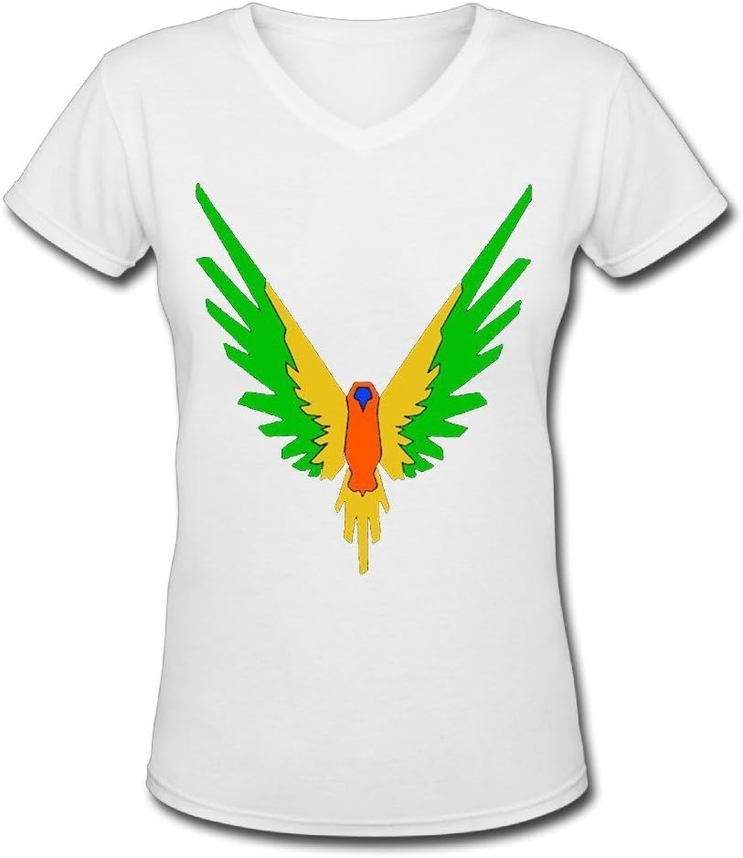 Maverick Logo T Shirt,Logan Paul Logang YouTube Womens V Neck T-Shirts (XXL, White01)