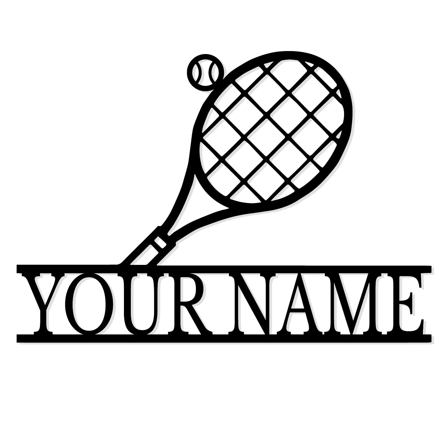 MeigoArt Personalized Tennis Gift, Custom Tennis Metal Wall Art, Personalized Tennis Sign, Customized Tennis Wall Art, Custom Gift for Tennis Player, Tennis (Style-1)
