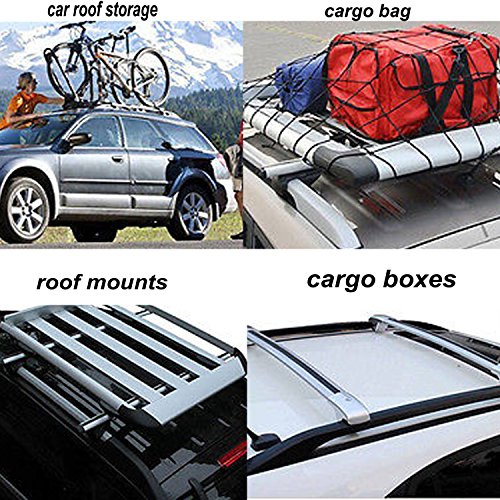 Omonic Car Roof Mat Cargo Bag Top Universal Roof Rack Pad (39"x36") Cushioned Layer Non-Slip Heavy Duty Elastic Soft for Car SUV Truck Roof Carrying Cargo Bags Bikes Paddle