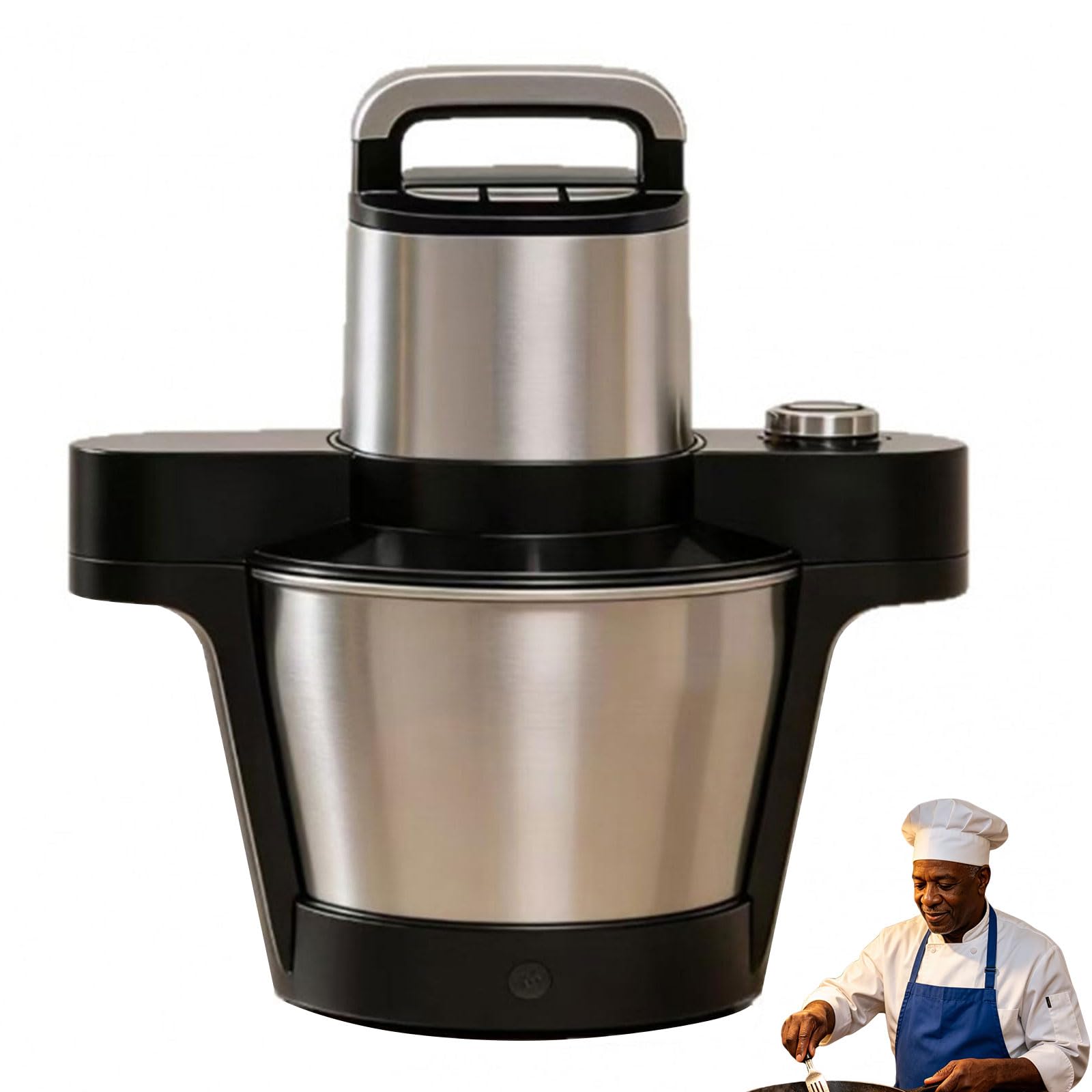 Machine électrique à igname pilée 1000W Swallow Maker grand robot fufu 6L