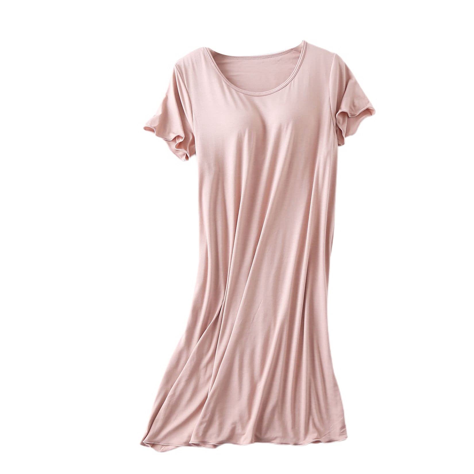 Women's Soft Nightgown Frilly Sleep Dress