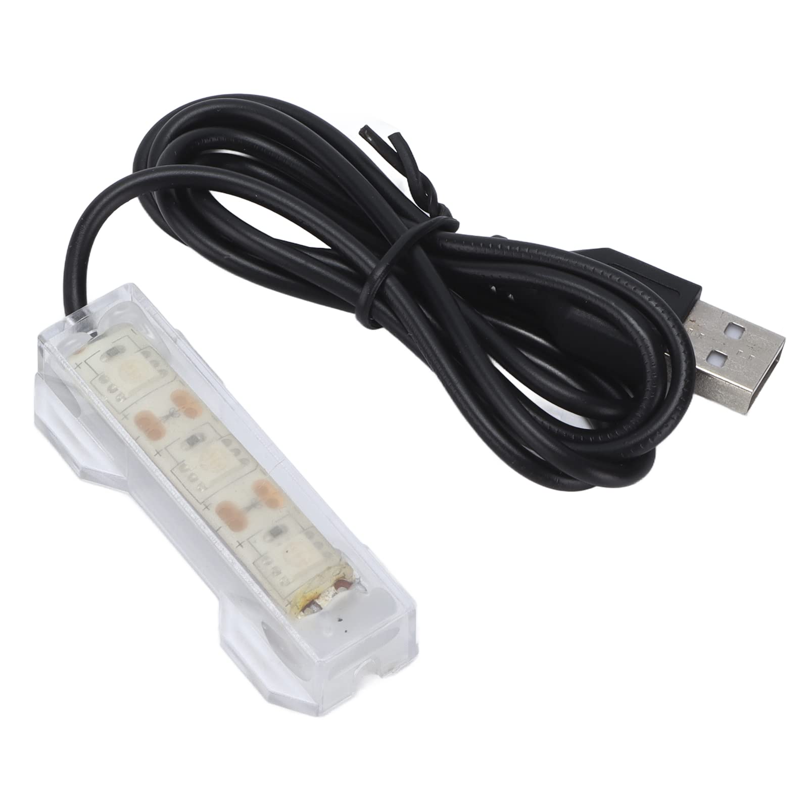 Tnfeeon Luce per Acquario, Ricarica USB Mini Luce per Acquario in Plastica Ad Alta Luminosità Luce a LED Colorata per Piante Acquatiche di Corallo e Allevamento di Pesci