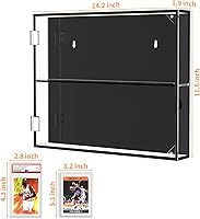 Vista 7 de FEMELI Estuche acrílico para tarjetas de béisbol, marco de tarjetas comerciales de 8 grados con protección UV, funda para tarjetas deportivas