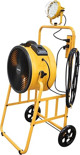 Miniatura 2 de XPOWER Ventilador de muelle FA-300K6 con carro y luz (amarillo)