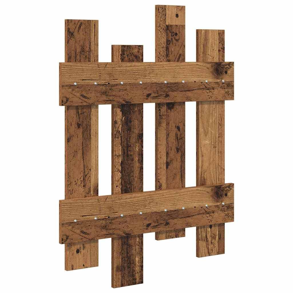 Leasha Porte Manteau Mural Bois, Porte-manteau Patère Murale pour Entrée Couloir Bois ancien 60x3x82 cm