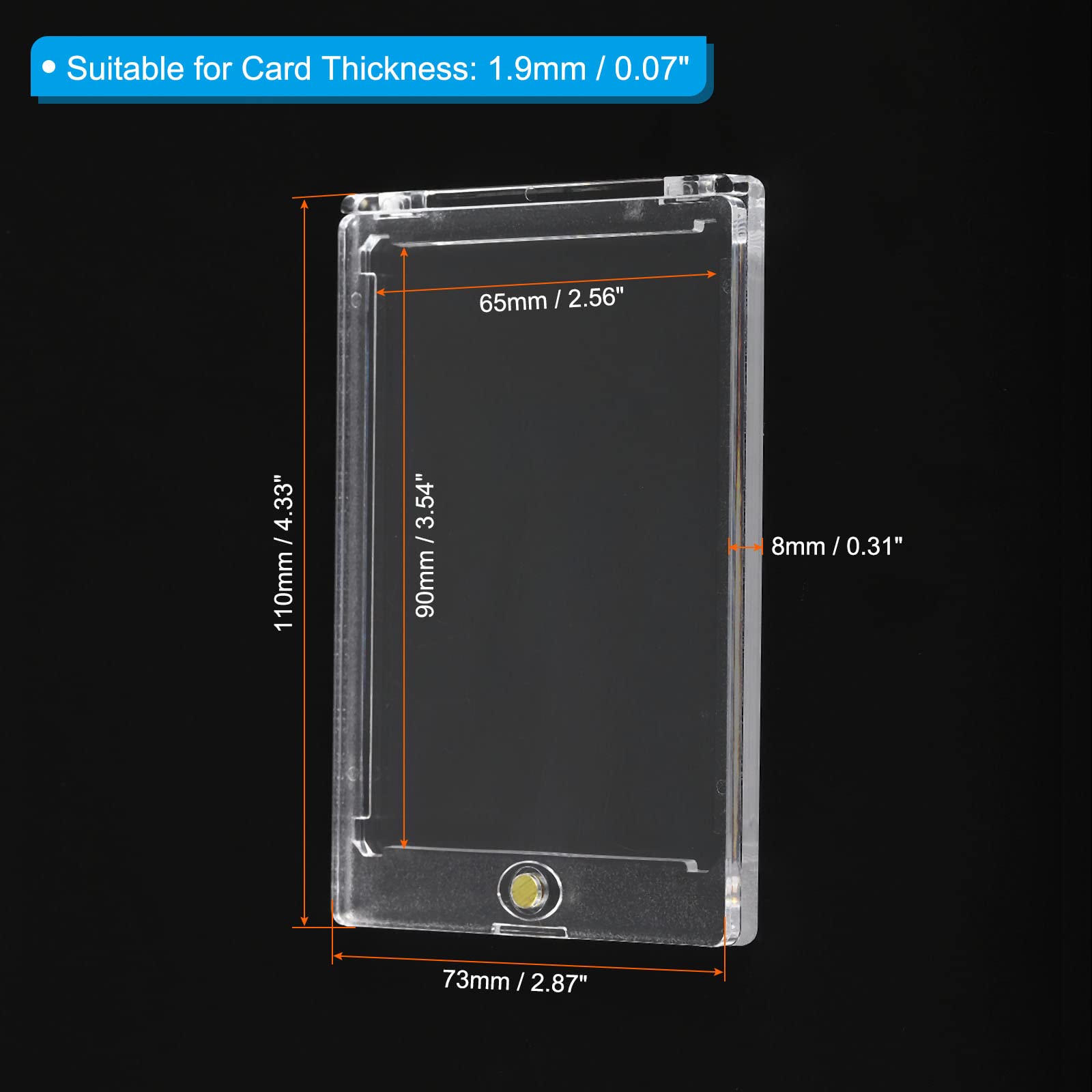 PATIKIL 4"x3"x0.31" Magnetic Card Holder - Image 2