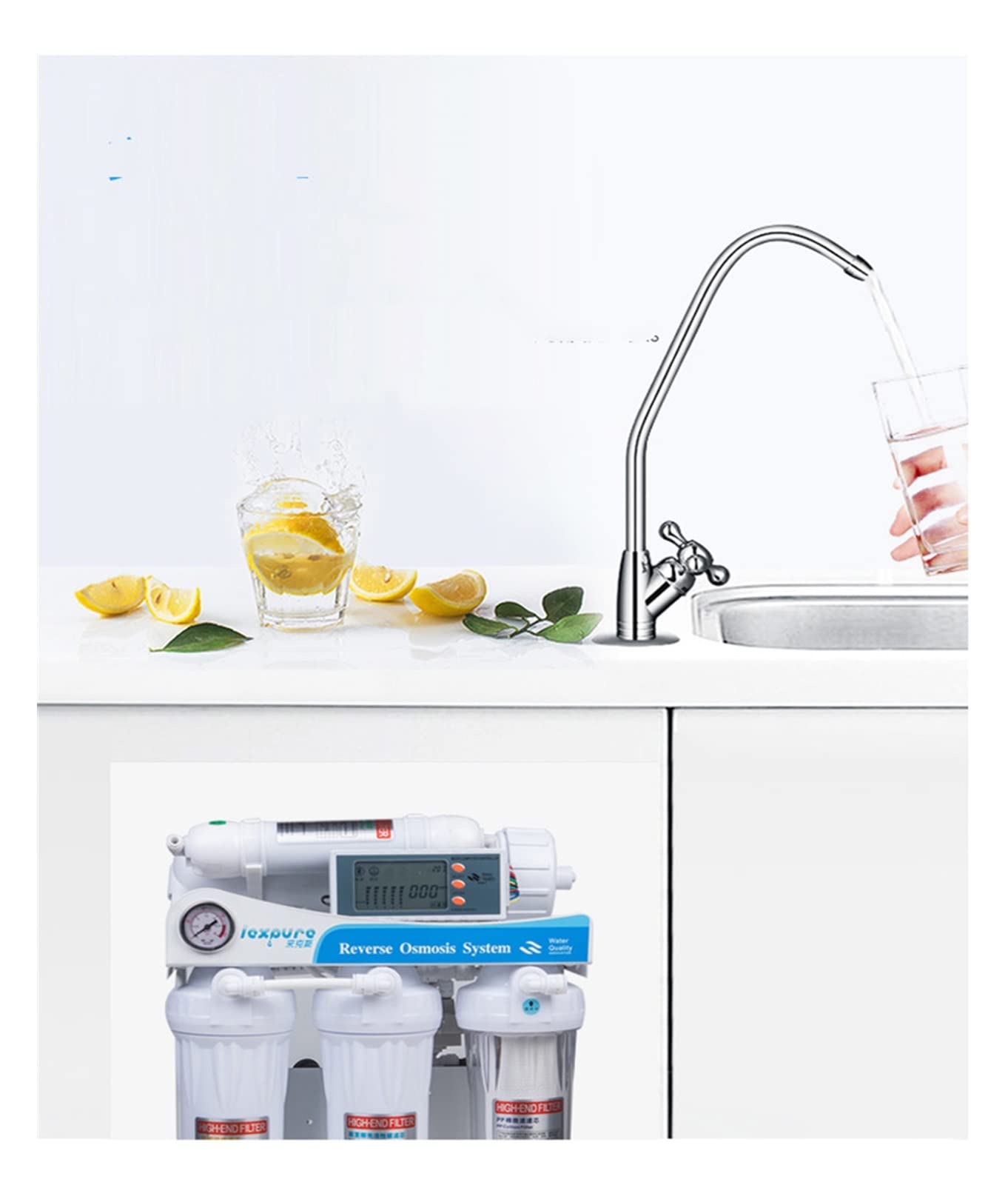 800 gpd Level 5 Filterung RO Umkehrosmoseanlage Filtersystem Aquarium Filtersystem Smart Auto Water Purifier Wasserfiltersystem