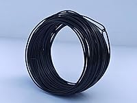 Vista 3 de Alambre de aluminio anodizado calibre 15 de 49 pies para hacer joyas y manualidades (0.059 in, negro, 41510)