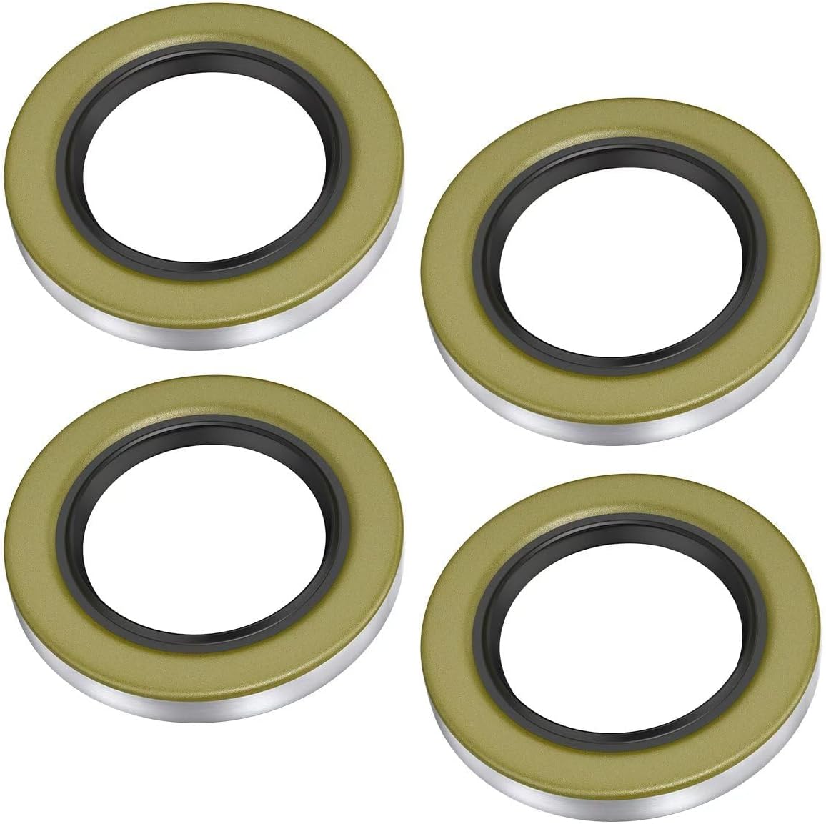 4 Pack Double Lip Grease Seal 2.250" ID x 3.376" OD for 5200-7000lb Trailer Axles, Replacement for Dexter 010-036-00 10-36, Texcom 22333TB, National 452920, Trailer Hub Axle Seal for RV Boat