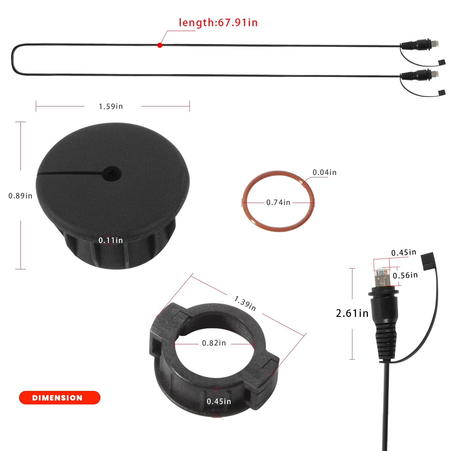for Garmin 6FT Marine Network Cable RJ45 010-10550-00 for Garmin Navigation Screen Models