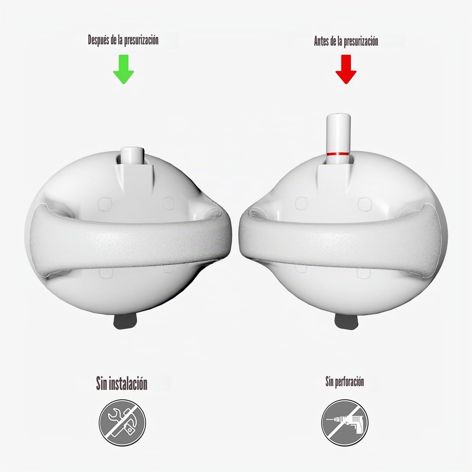Asa de Seguridad para Baño, Recién Renovado Agarraderas Baño | Con Advertencia, Agarraderas baño Ventosa Fuerte, Apoyabrazos del Cuarto de Baño Portátiles para Personas Mayores