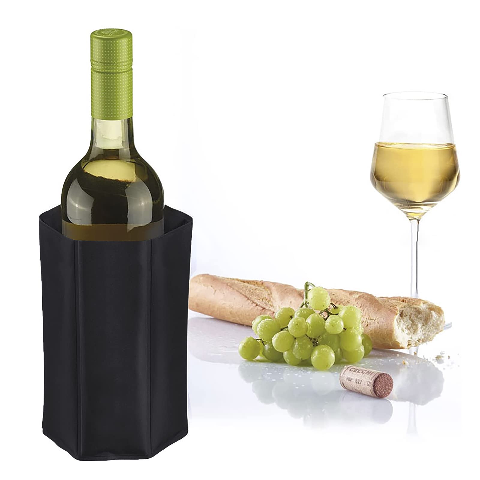 Lot De 2 Manchons Refroidisseurs De Vin Glacé - Refroidisseur Bouteille Vin Rouge Blanc Champagne