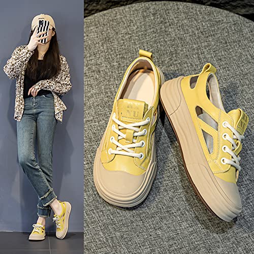 Sandals for Women Genuine Leather Skeleton Sneakers Casual Hiking Athletic Sandals Dressy Chunky Sandals For Summer2