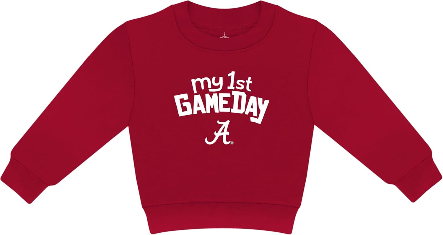 Creative Knitwear College Baby Sweat Shirt Long Sleeve - Screen Print Team Logo, for Boys & Girls (0 Months - 4T)