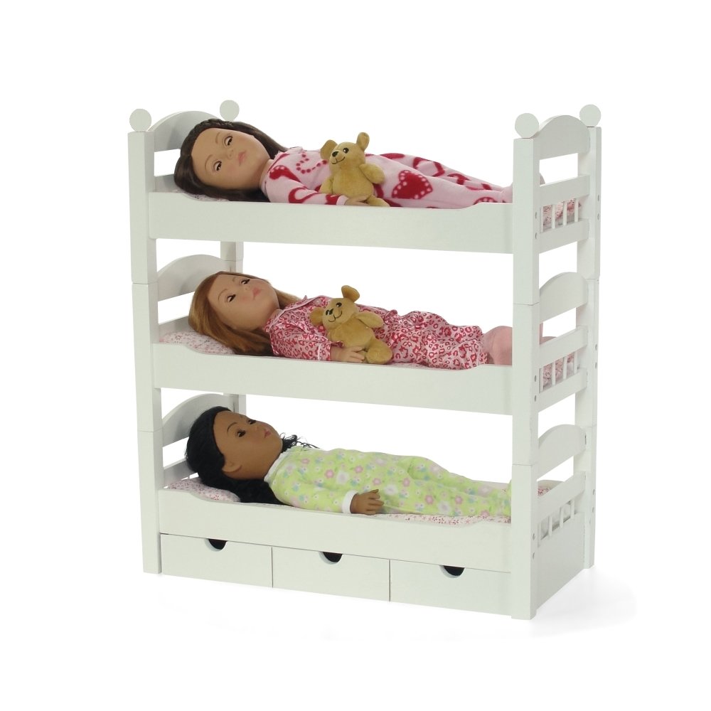 18 Inch Doll Emily Rose Doll Clothes Triple Bunk Bed Stackable