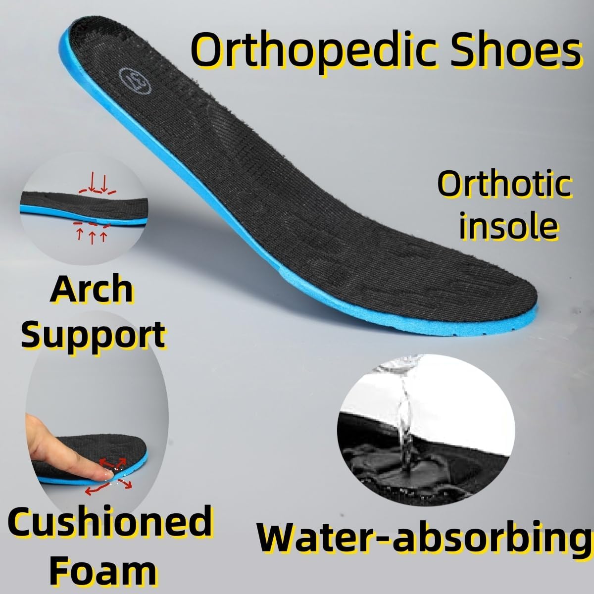 Non Slip Work Shoes Women, Orthopedic Comfort Shoes for Women Nurse Slip on Breathable Casual Sneakers - Image 4