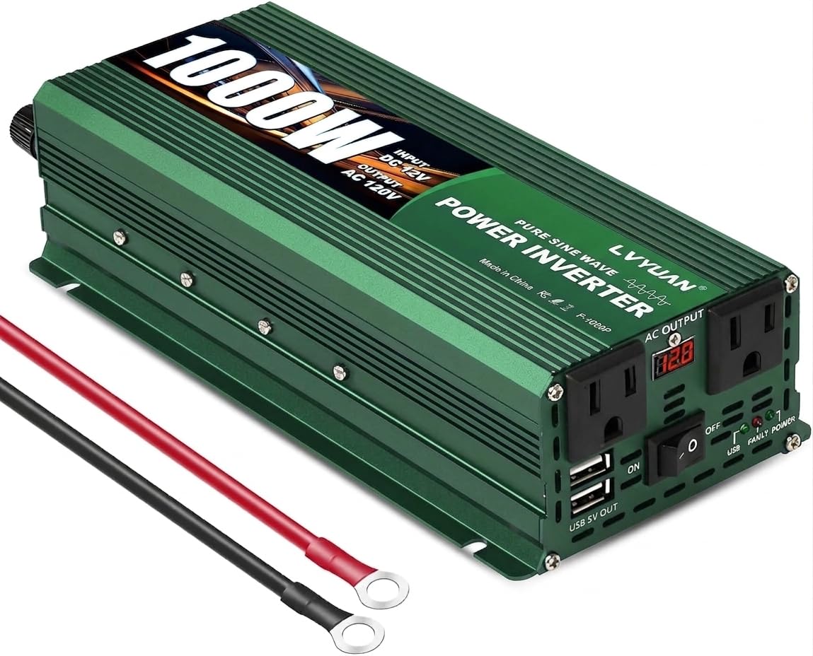 Amazon.co.jp: LVYUAN 2000ワット 純正正弦波インバーター 12V~110V