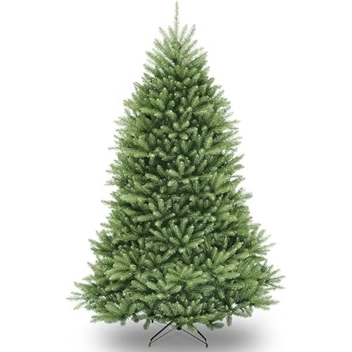 Artificial Christmas Tree, 4.5 ft Premium Unlit Hinged Design, Dense Branches Realistic Holiday Décor​ w/Easy Assembly, Base Spring Green 2ft 2in