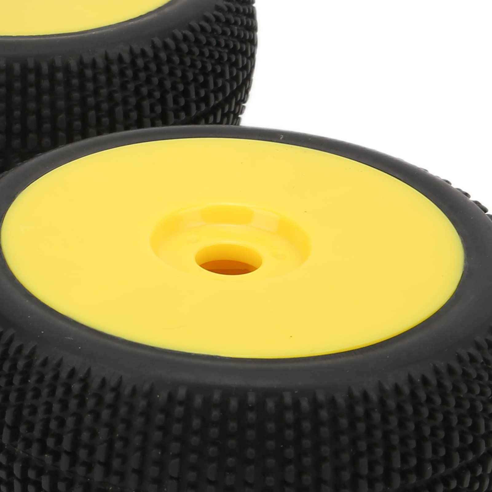 Hamwesh Roues et Pneus Hexagonaux RC de 17 Mm, Pneus en Caoutchouc à Haute Résistance à l'usure avec Coussin Solide pour Voitures Buggy Tout-Terrain 1/8, Faciles à Installer pour Accessoires de