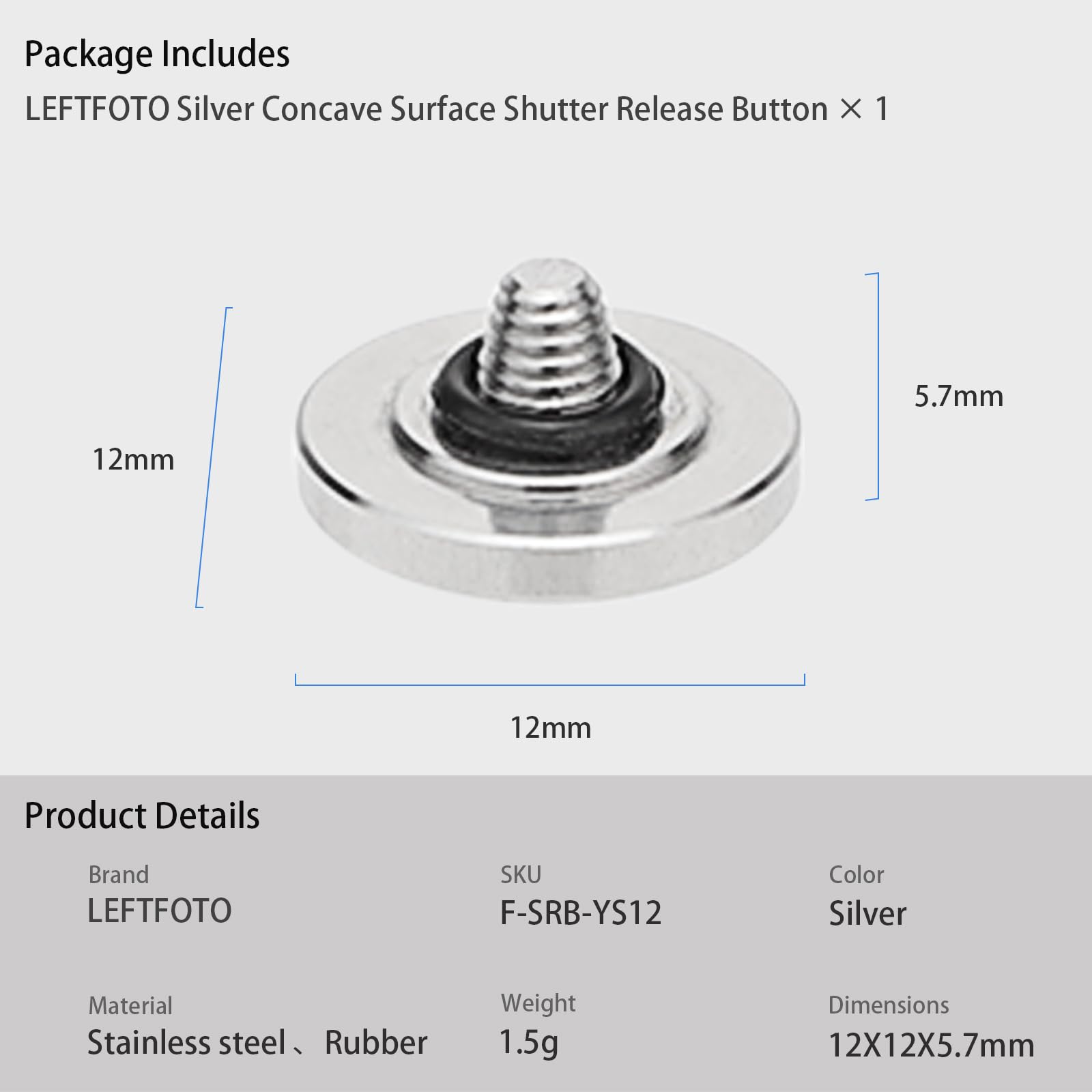 6 Boutons D√©clencheur Universels Concaves - Pour Appareil Photo Canon, Nikon (Rouge, Noir, Argent) - 10