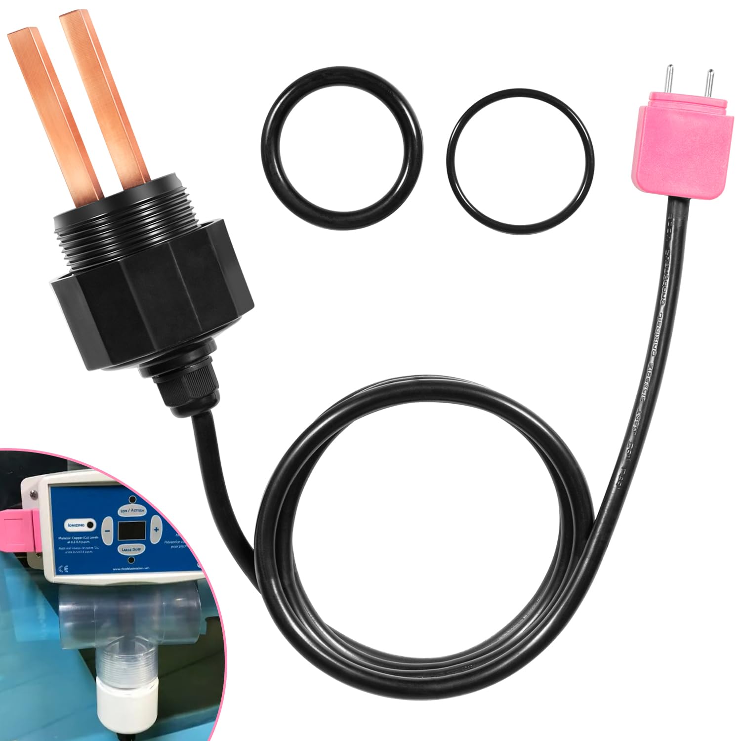 CBI-Cell-PSL Premium Cell Parts with Pink Plug for Ionizer Premium Replacement Cell Electrodes, Fit for All Ionizer Models with A Pink Receptacle, for Ionizer A-400, A-700, A-800, A-850, CBI-350P
