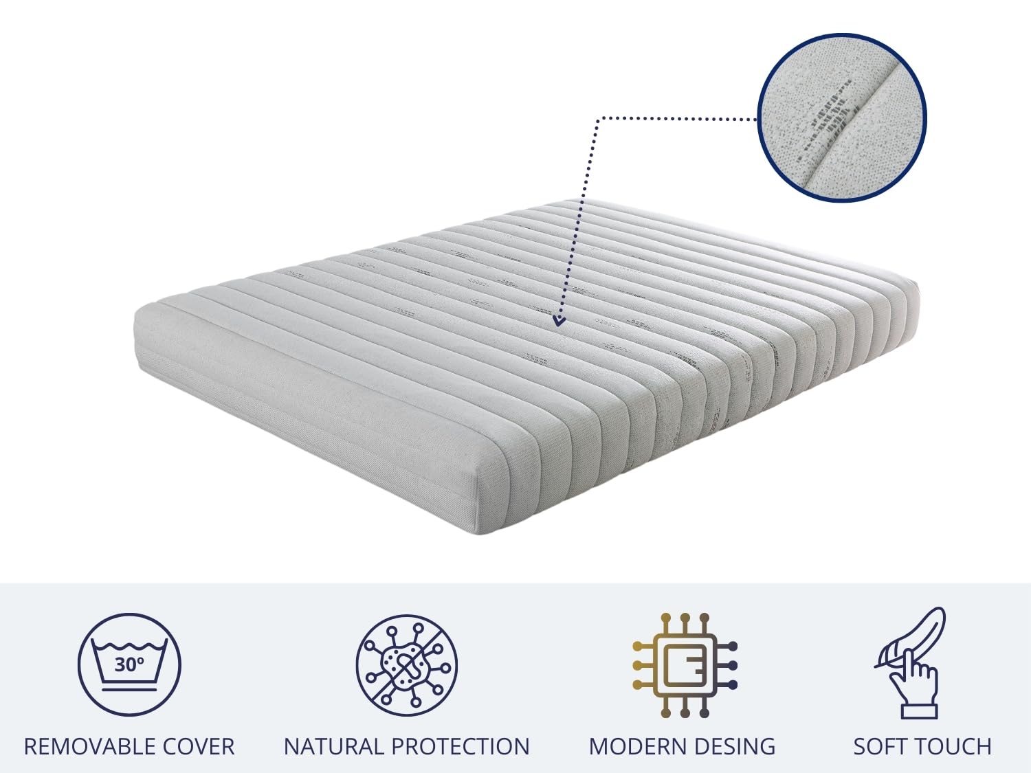 DORMISSIMO Colchón de látex Premium Natural 140x200