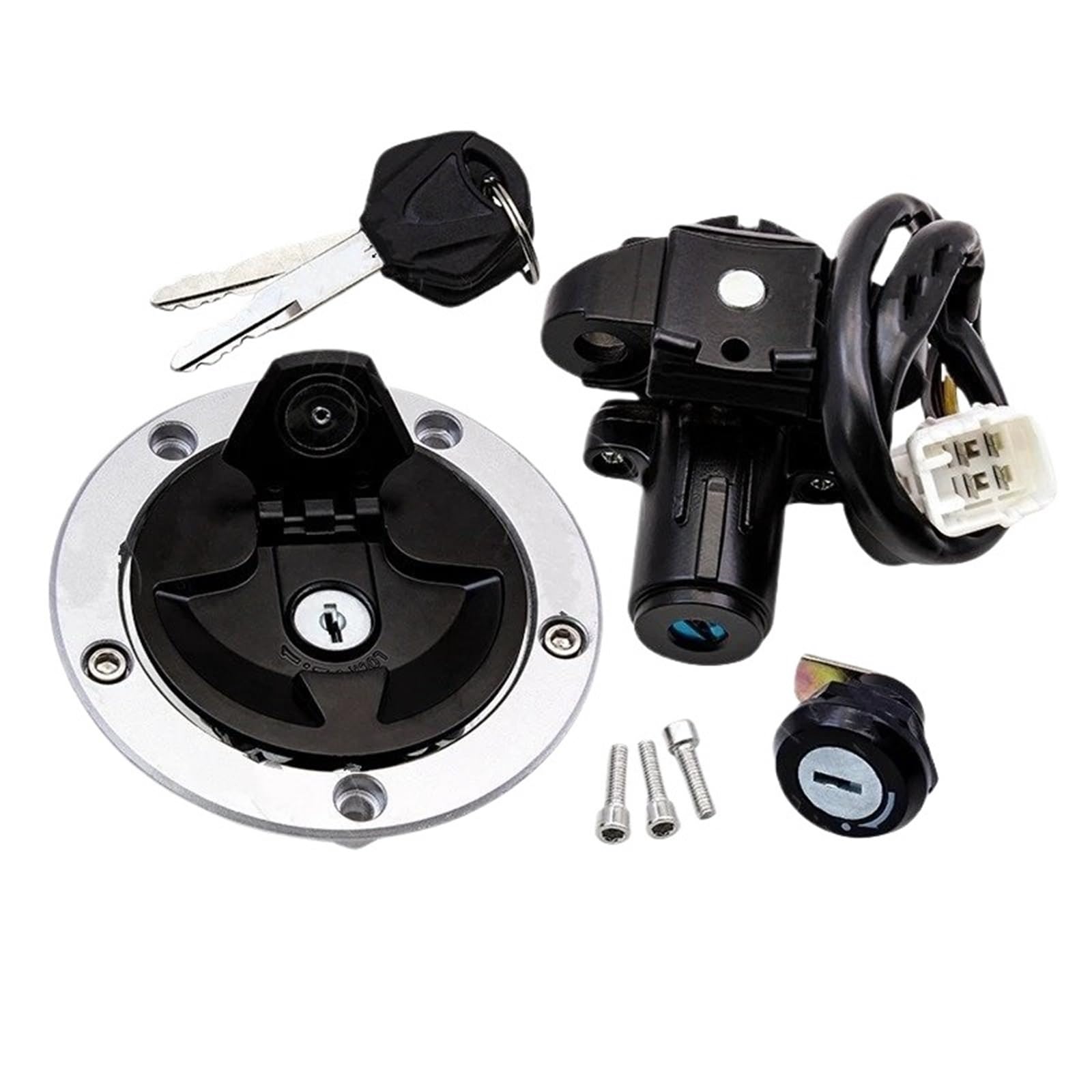 Motocykl Motocykl do EN 650 Vulcan S650 2014 2015 2016-2022 Zamek zapłonu motocykla z zestawem kluczy elektryczny zamek do drzwi 4 kable