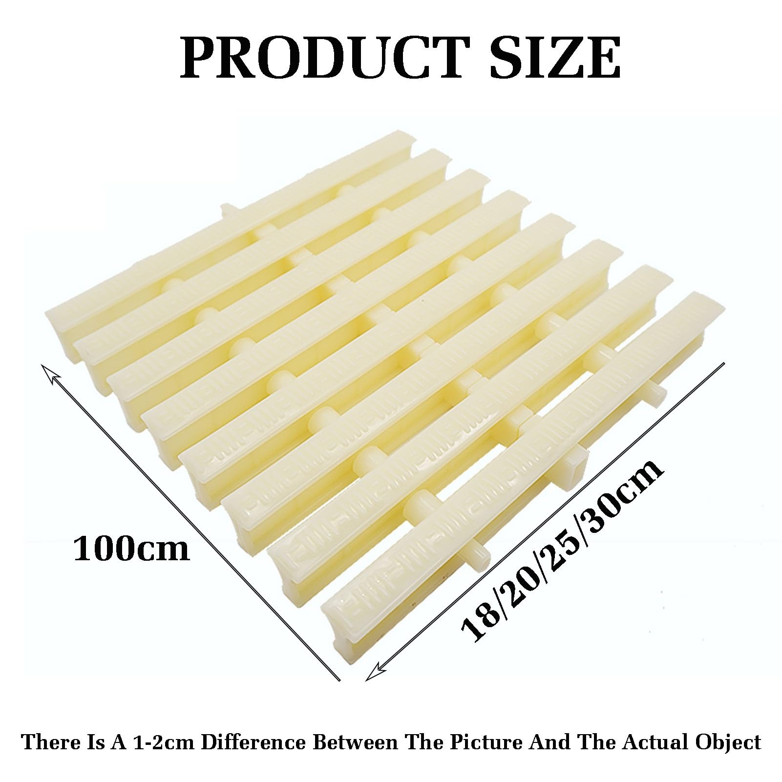 Tapa de desagüe de plástico ABS para Piscinas - Rejilla de rebosadero y Filtro de canaleta, Juego de 6 Piezas, 18 x 100 cm, solución Duradera para el Drenaje de Agua en Piscinas y spas.