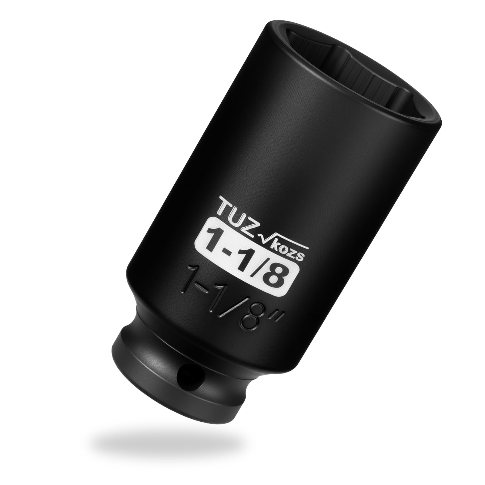 1/2 Inch Drive 1-1/8 Inch Deep SAE 6 Point CR-MO Impact Socket