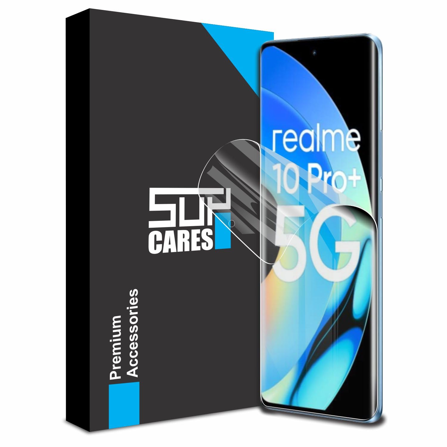 SupCares TPU Unbreakable Membrane Screen Protector for Realme 10 Pro Plus 5G (6.7 Inch) With Easy Self Installation Kit | Transparent (B0C6LYJKN1) Amazon Price History, Amazon Price Tracker