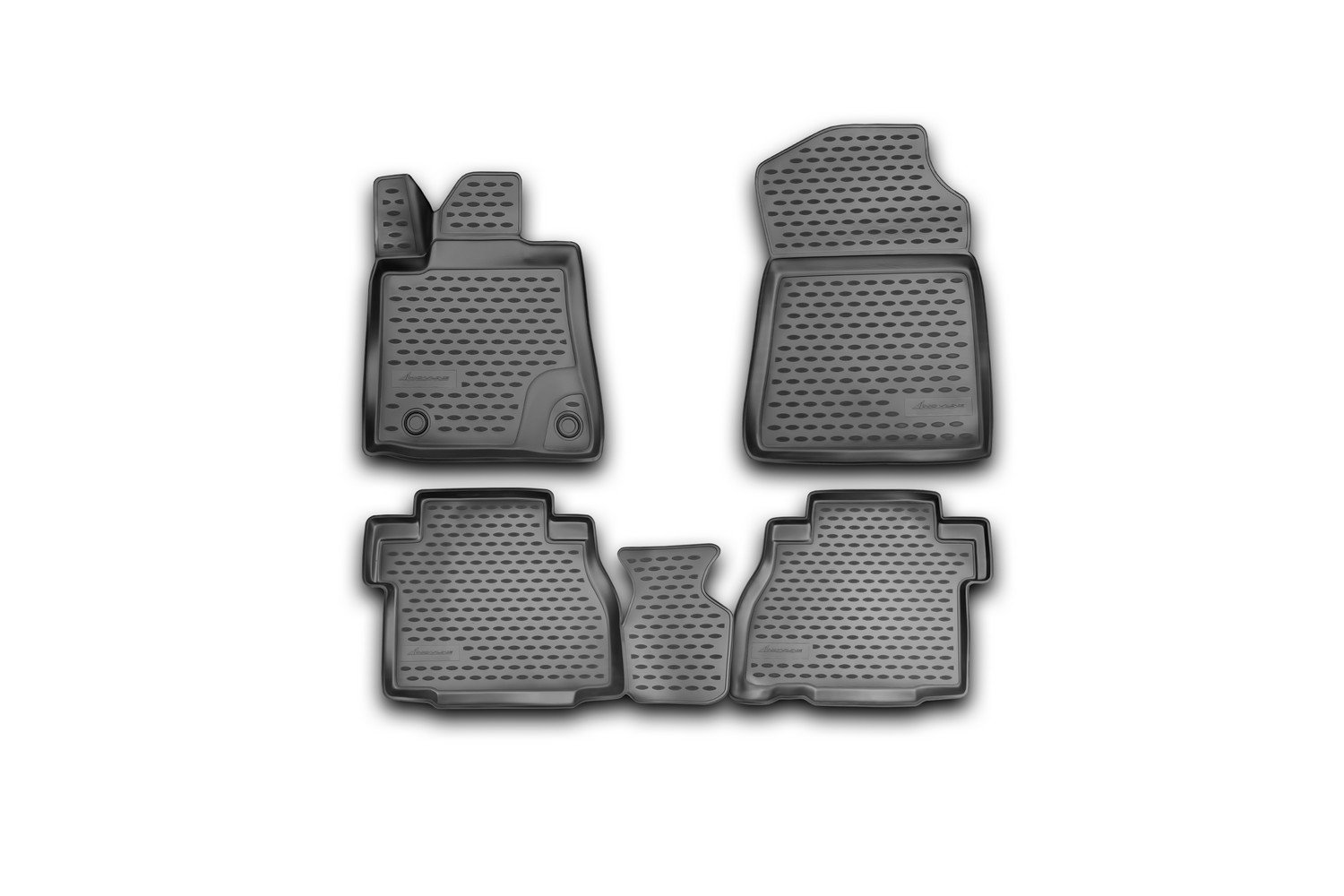 Novline 48.58.210 Floor Mats - Floor Liners - Compatible with 2012-2019 Toyota Tundra Double Cab & CrewMax - Four (4) Piece Set - Black
