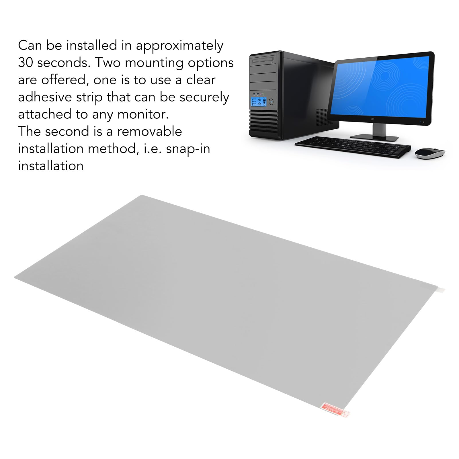 Schermo per la del Computer da 21,5 Pollici, Proteggi Schermo Rimovibile per Filtro per Monitor Widescreen 16:9, Filtro dello Schermo per la, Luce Blu