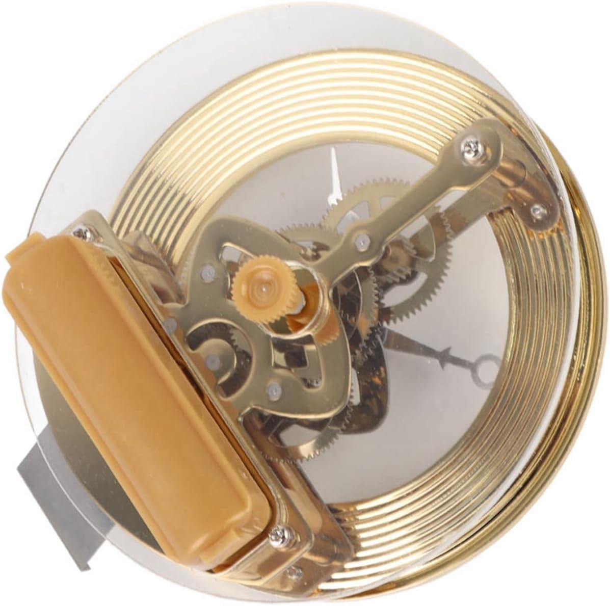 Inserto Orologio al Quarzo 86 mm con Numeri Romani e Lente Trasparente | Testa orologio in metallo da 86 mm con quadrante romano nero, lente trasparente e guarnizione per ricambi e fai da te.