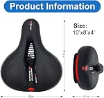 Comfortable Bike Seat Replacement Bike Saddle Dual Shock Absorbing Ball Anti-Slip Bicycle Saddle Waterproof Bicycle Seat for Men Women Universal Fit for Exercise Indoor Mountain Road Bikes