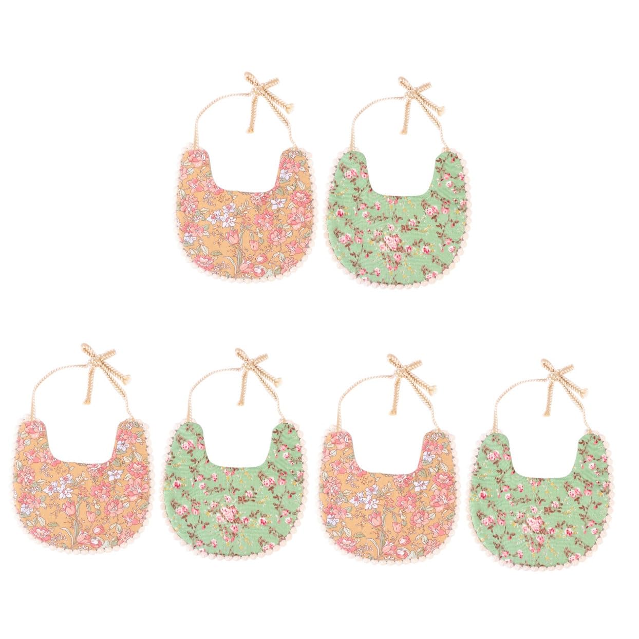 Abaodam 6pezzi Bavaglini Lavabili Per Impermeabili e Assorbenti Per e Svezzamento Design Unisex e Resistente